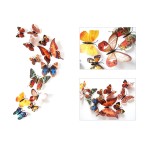 3D butterflies with magnet, house or event decorations, set of 12 pieces, real color